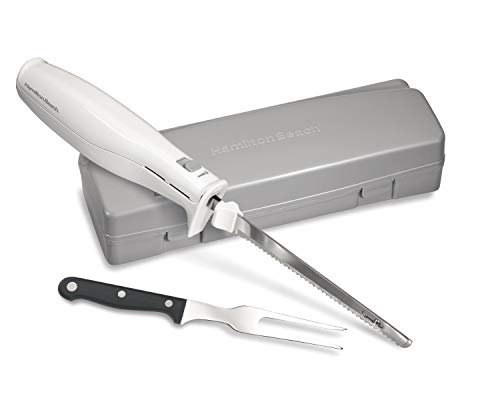 Hamilton Beach Electric Carving Knife Set with Stainless Steel Blades & Storage Case