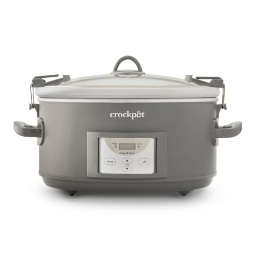 Crockpot® 7-Quart Programmable Slow Cooker with Locking Lid, Grey