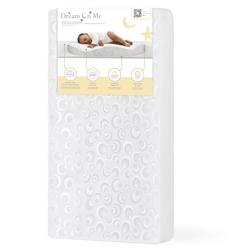 Dream On Me Breathable 2-in-1 Portable Mini Crib Mattress with Waterproof Cover