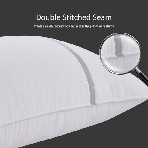 Queen Size Set of 4 Cooling Hotel Pillows - Medium Firm, Down Alternative, 20 x 28 Inches - Variation of THIS listing