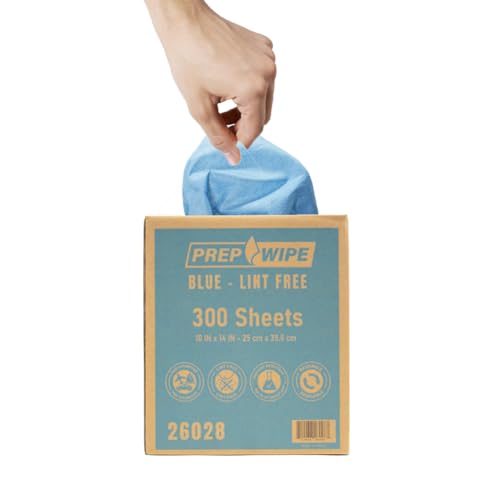 Heavy Duty Nonwoven Cleaning Cloths - 300 Pack, 9 x 17 Inches, Lint-Free Wipes for Automotive, Industrial & Household Use