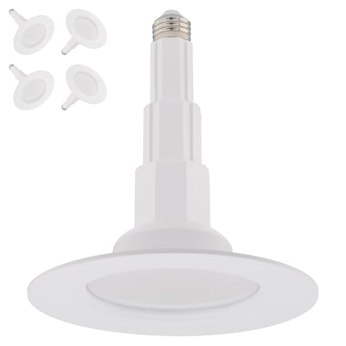 6in White LED Recessed Retrofit Light with Adjustable CCT - Pack of 4