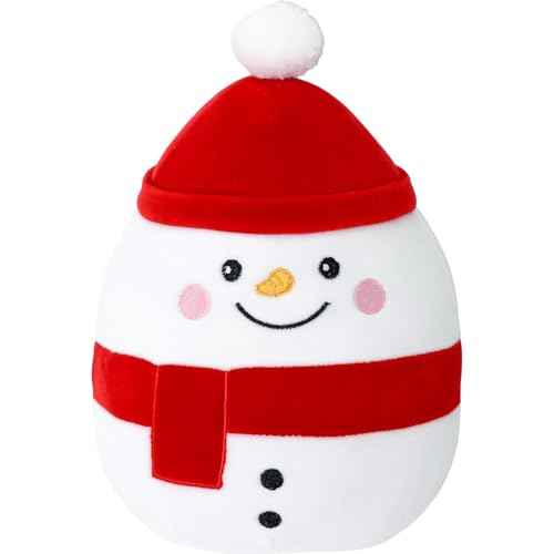 Snowman Plush Toy Snowman Stuffed Animal Cute Christmas Snowman Plushies Pillow Soft Plushie Doll Gifts for Kid Decor, Christmas Snowman Plush(11 Inch)