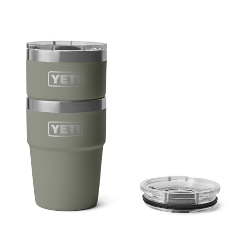 YETI Rambler 16 oz Stackable Tumbler - Pampa Green, Vacuum Insulated Stainless Steel