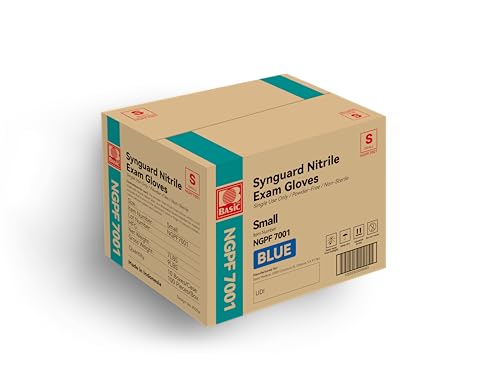 Blue Nitrile Exam Gloves - Latex-Free & Powder-Free, Small, Case of 1000