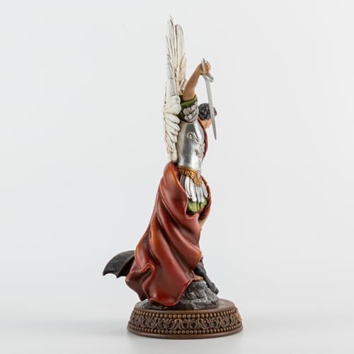St Michael the Archangel Statue - 12 Inch Full Color Protector Sculpture