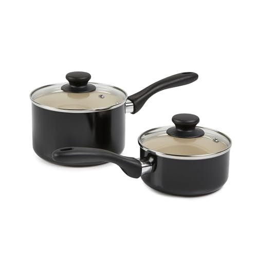 11-Piece Non-Stick Ceramic Cookware Set with Glass Lids - Dishwasher & Oven Safe