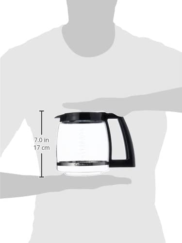 Cuisinart 12-Cup Replacement Glass Carafe - Compatible with DCC-1200, DCC-1100BK, More - Black