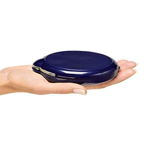Floxite 15X Magnifying Lighted Compact Mirror Blue for Makeup & Skin Care
