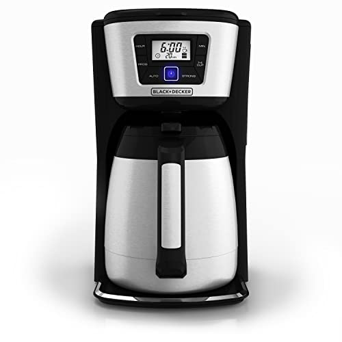 12-Cup Thermal Coffee Maker with Spill-Resistant Spout - Black/Silver CM2035B