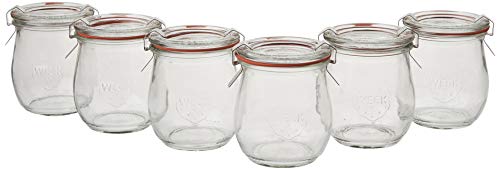 WECK 762 Tulip Jars Set of 6 - Food Storage & Preserving Containers