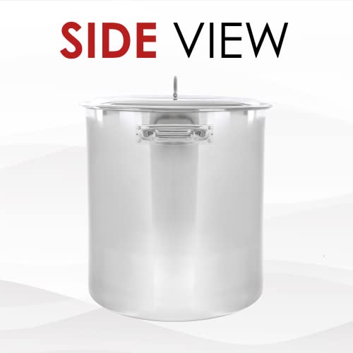 Concord 40-Quart Stainless Steel Stock Pot with Lid - Heavy Duty Commercial Kitchen