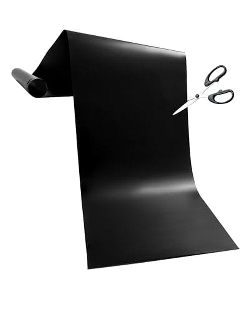 Buself Large Roll-Up Oven Liners – 17” x 75” Non-Stick, Reusable Heavy Duty Mats for Oven Bottom, Toaster & Oven Types – BPA & PFOA Free Kitchen Accessory (Black)