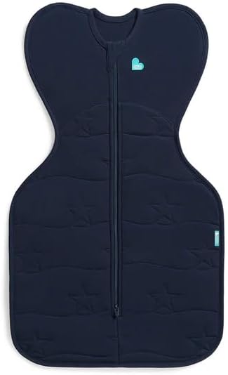 Love To Dream Swaddle UP - Extra Warm 3.5 TOG, Navy Star, Quilted Cotton for Better Sleep, 8-13lbs