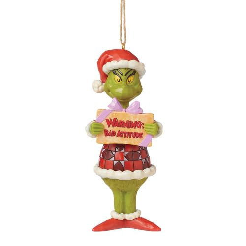 Grinch Christmas Ornament by Jim Shore – Enesco Hand Painted Hanging Decor, 5 Inch