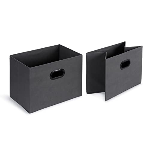Freestanding Closet Organizer with Fabric Bins and Shelves - Grey, 32.7" x 12.2" x 31"