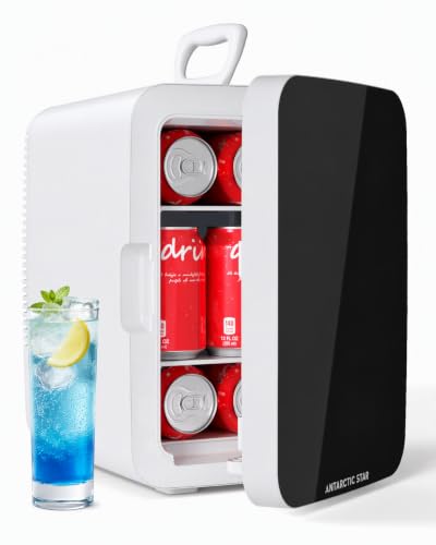 Antarctic Star 10L White Compact Mini Fridge - Portable Small Refrigerator