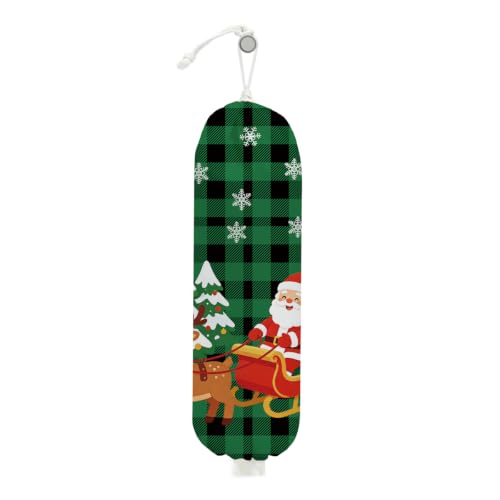 Santa Sleigh Plastic Bag Holder Christmas Decorations Gift for Women