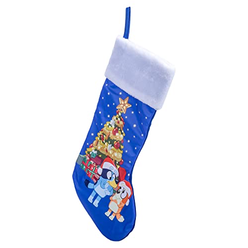 Bluey Bingo with Tree Stocking (Blue) 19-Inch Kurt Adler Official Christmas Stocking