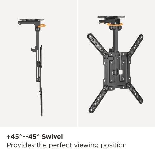 Ceiling Mount for 23-55 Inch TVs - Swivel & Height Adjustable Roof Mount