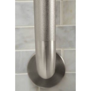 24 Inch Stainless Steel Handicap Grab Bar - Peened Finish for Bathroom Safety - Elderly Assistance