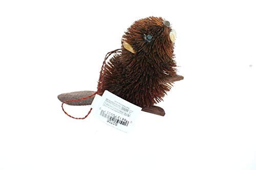 Set of 4 Buri Woodland Animal Holiday Ornaments - Squirrel, Raccoon, Fox, Beaver