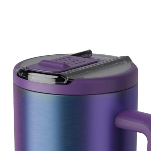 40oz Leakproof Stainless Steel Water Bottle with Covered Straw & Handle - Dark Aura