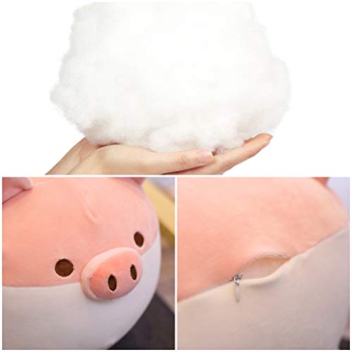 Levenkeness Soft Fat Pig Plush Hugging Pillow,Cute Piggy Stuffed Animal Doll Toy Gifts for Bedding, Kids Birthday, Valentine, Christmas (Pink, 15.7")