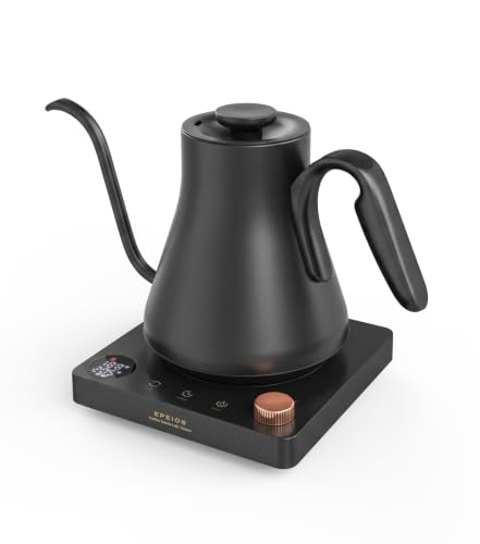 Epeios Gooseneck Electric Kettle 1°F Temp Control 1200W 0.9L Black