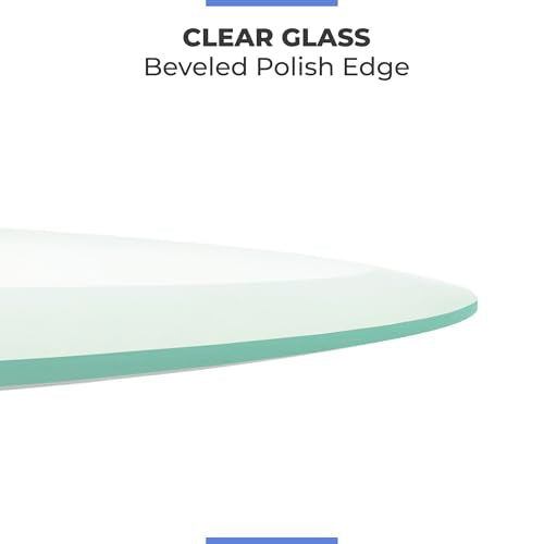 30-Inch Round Tempered Glass Table Top 1/2 Inch Thick Beveled Edge - Fab Glass & Mirror