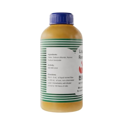 Liquid Rennet for Cheese Making 17 Fl Oz - Vegan, Non-GMO, Gluten-Free