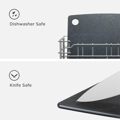 17.5-Inch x 13-Inch Slate Cutting Board - Dual-Sided Kitchen Prep Tool - Epicurean