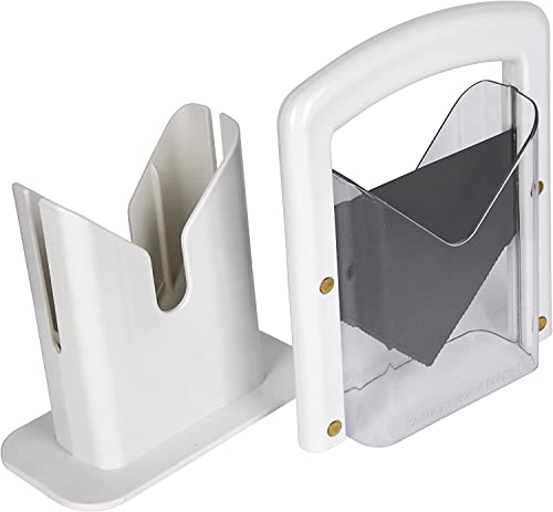 White Bagel Guillotine Slicer with Safety Shield - Hoan