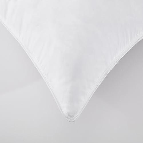 Grey Goose Feather Down Pillow Set - King Size 20x36 Inches, 2 Pack, White, Breathable & Durable