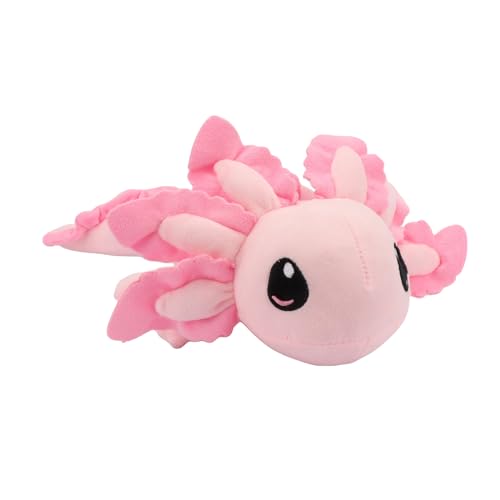 Pink Realistic Axolotl Plush Toy 17.7", Adorable Soft Salamander Stuffed Animal, Ultra-Soft Hugging Plushies Pillow, Ideal Gift for Kids, Girls, Boys, Birthday Holiday Christmas