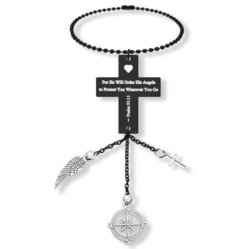 Bible Verse Hanging Ornaments Christian Rear View Mirror Hanging Accessories Scripture Religious Gift New Driver Gifts Inspirational Faith Gift for Men Women Christmas Birthday Easter Prayer Gift