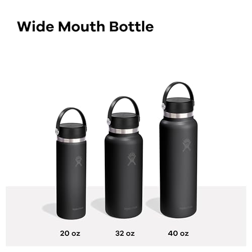 Hydro Flask 20 oz Wide Mouth Insulated Water Bottle in Harbor Blue - Leakproof & Refillable