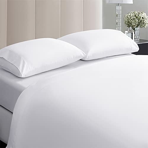 King Size Egyptian Cotton Sheet Set - 1000TC Sateen, Deep Pocket, Pearl White Variation