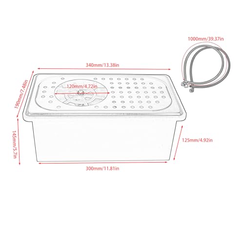 Stainless Steel Cup Rinser with Base & Drip Tray - 13.38 x 7.48 x 5.7 Inches, Silver A