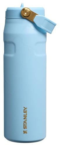 Hydrating 24 oz Stainless Steel Flip Straw Water Bottle - Messi Blue