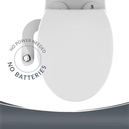 Elongated Toilet Seat and Bidet Bundle - Slow-Close, Fresh Water Spray