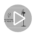 Large 18-Inch Oscillating Stand Fan - 3-Speed Adjustable Height & Tilt