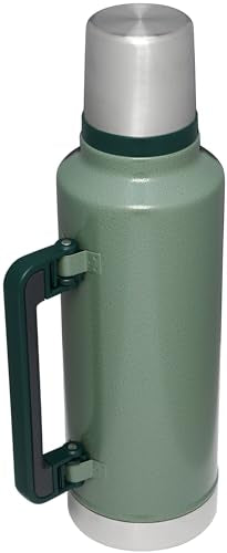 Stanley Classic Vacuum Bottle 2.0 Qt Hammertone Green - Keeps Liquids Hot or Cold