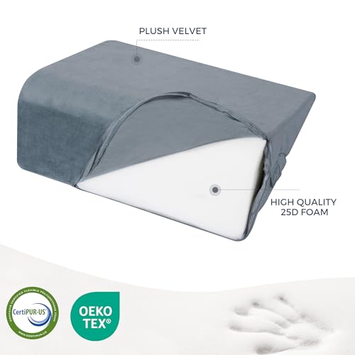 Ganondorf Knee Pillow for Back Sleeping, Leg Support Wedge with Removable Cover