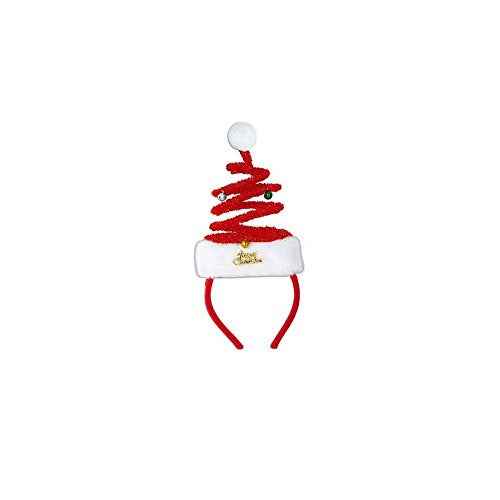 Beistle Springy Santa Claus Hat Headband Christmas Party Costume Accessories Winter Theme Headwear, Multi-colored, Pkg/1
