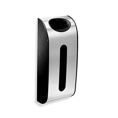 simplehuman Wall Mount Grocery Bag Dispenser - 1 Pack, Brushed Stainless Steel