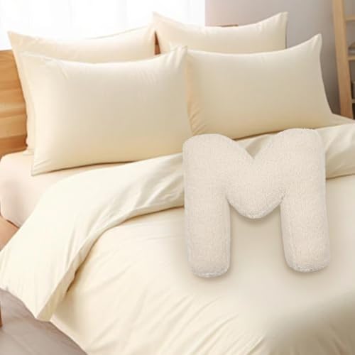 Letter Plush Pillow Soft Initial Throw Cushion Letter Hugging Throw Pillows Decorative Alphabet Throw Pillows for Bed Couch Letter Pillows English Alphabet A to Z for Sofa Bedroom Car Nursery Decor