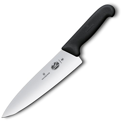Victorinox Fibrox Pro 8 Inch Chef's Knife - Dishwasher Safe, Black, Ergonomic Handle