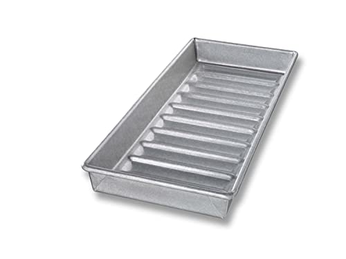 USA Pan Nonstick Hot Dog Bun & Lobster Roll Pan 15x6x1.5 Inch, Aluminized Steel, Model: Hot Dog Pan