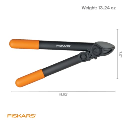 Fiskars 15-Inch PowerGear Anvil Garden Loppers Tree Trimmer - Cuts Up to 1.25 Inch Branches